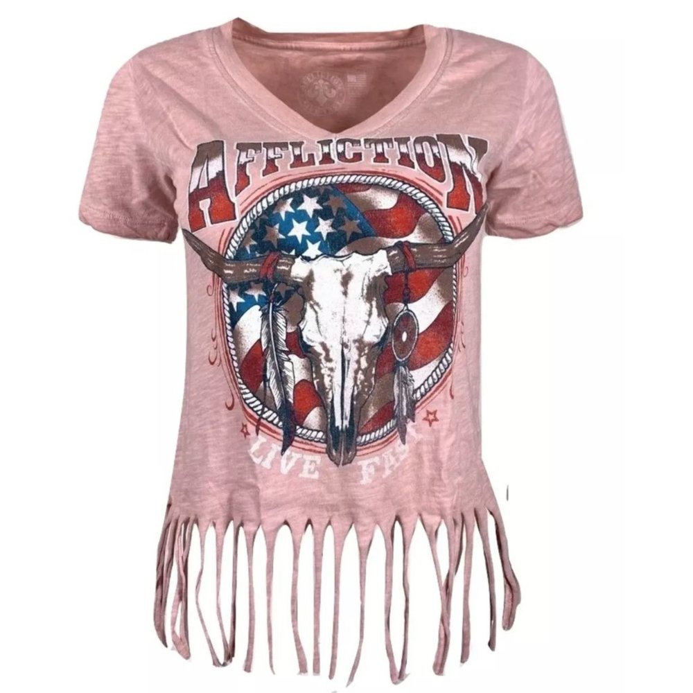 AFFLICTION Women's T-Shirt S/S DESERT RIDE Tee - Picture 9 of 9